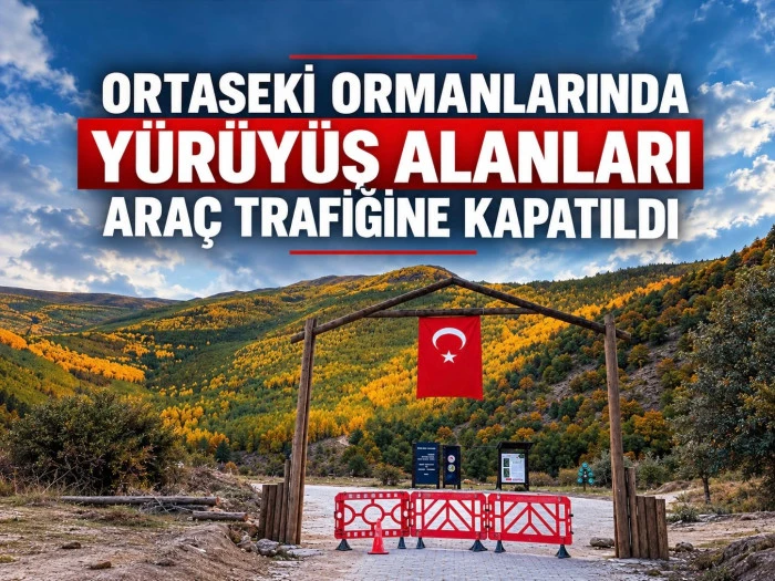 ORTASEKİ ORMANLARINDA Y&Uuml;R&Uuml;Y&Uuml;Ş ALANLARI ARA&Ccedil; TRAFİĞİNE KAPATILDI