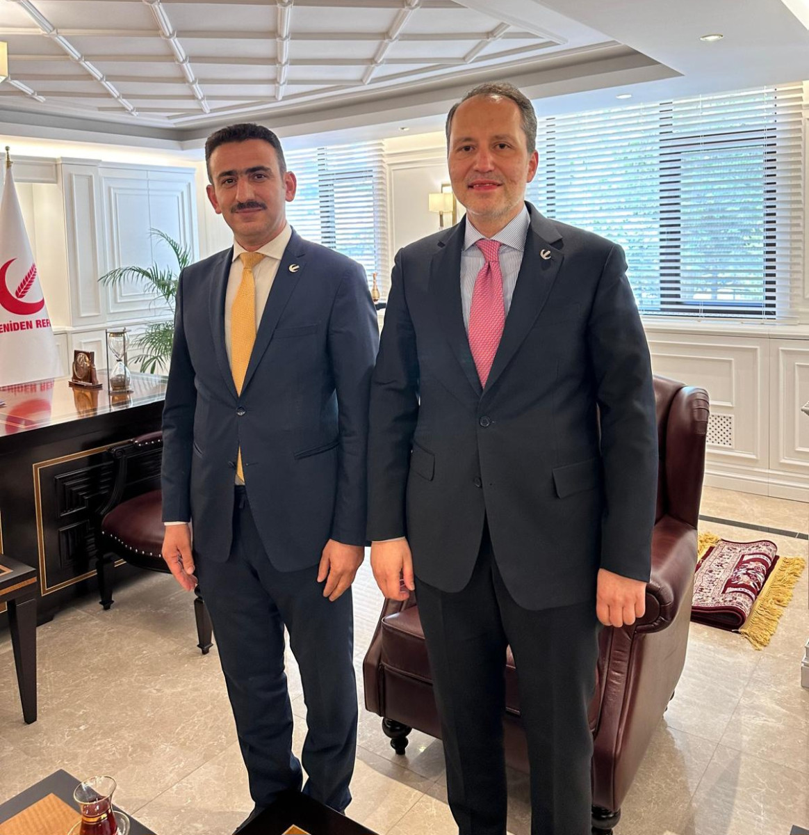 YRP İLÇE BAŞKANI YILDIRIM GENEL BAŞKAN FATİH ERBAKAN'I ZİYARET ETTİ 